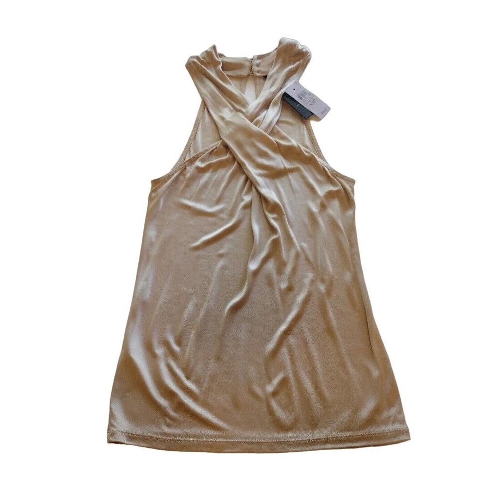 Ann Taylor Top Womens XSP Sleeveless Wrap Keyhole Back